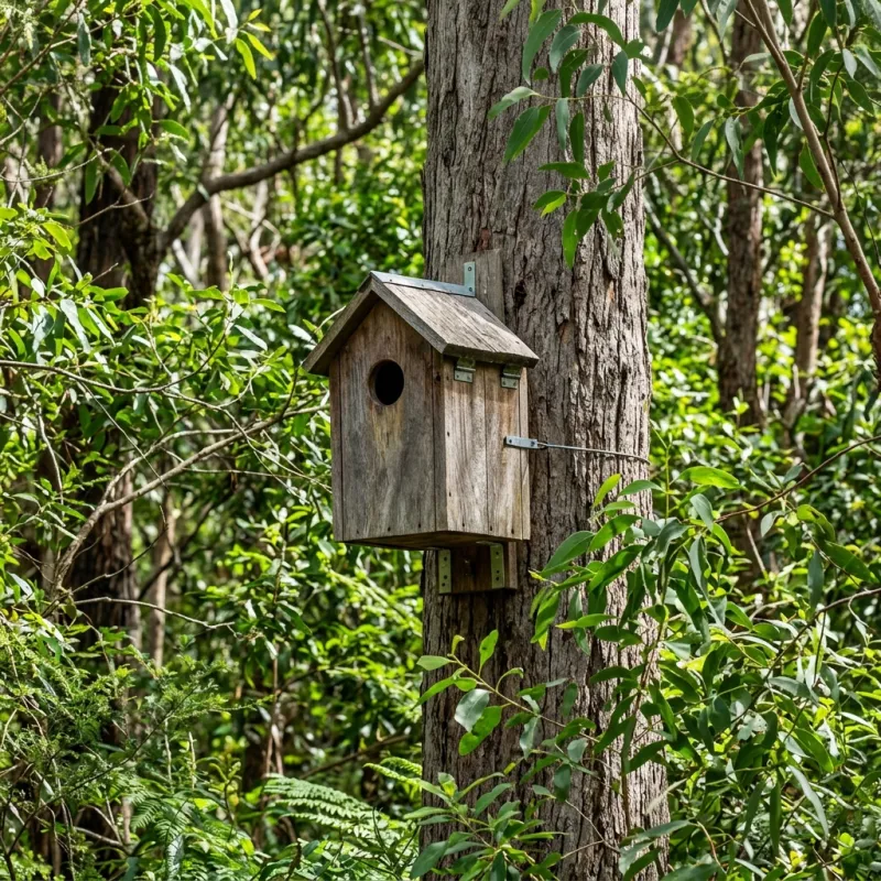 Animal nesting box installed as a humane alternative to a Ringwood East roof cavity