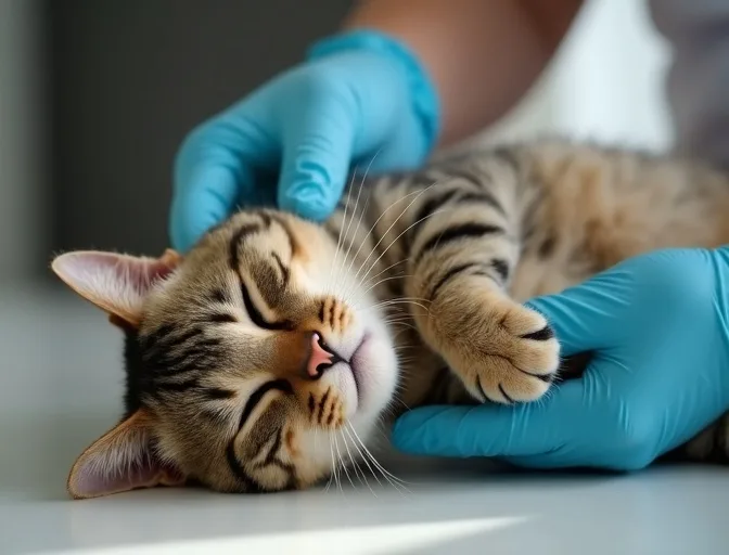 Specialist carefully handling a deceased cat with dignity in Ringwood East